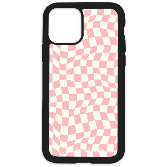 Wavy Checkerboard - Pink